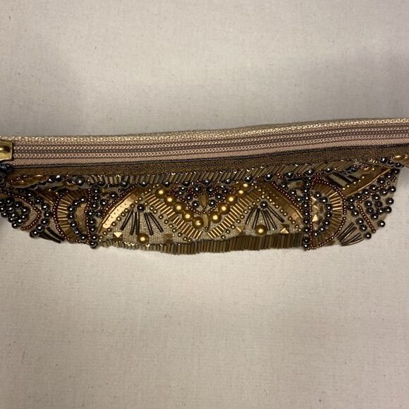 Beaded wristlet Sorpresa Golds and browns - Picture 5 of 5